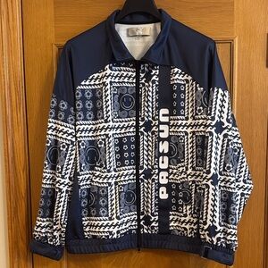 PacSun x Oli Carrillo Bandana Paisley Smiley Face Print Track Jacket Size L